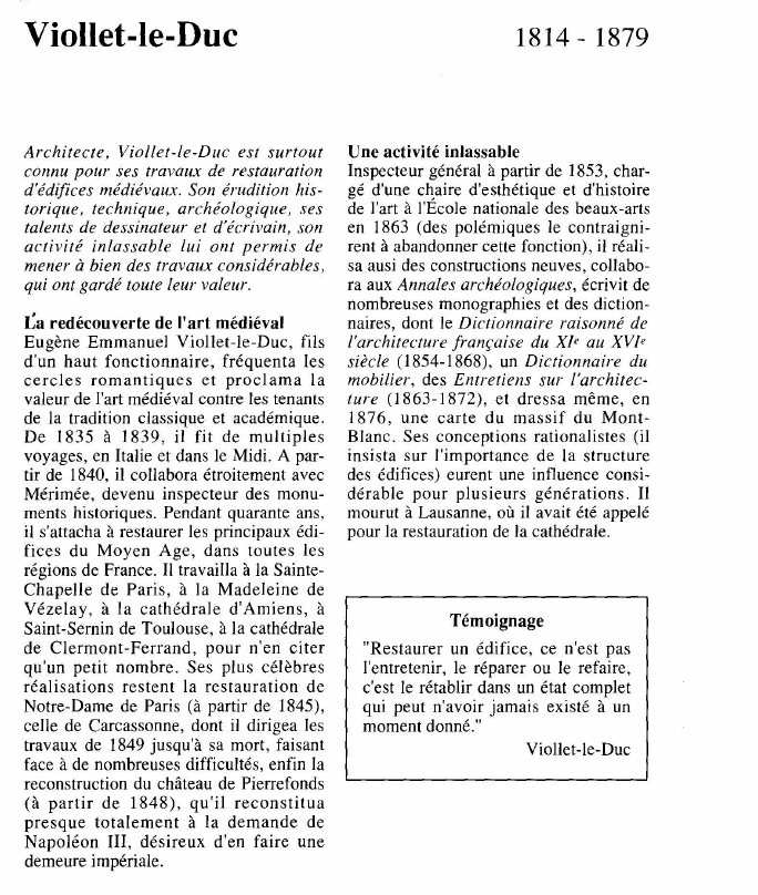 Prévisualisation du document Viollet-le-Duc.