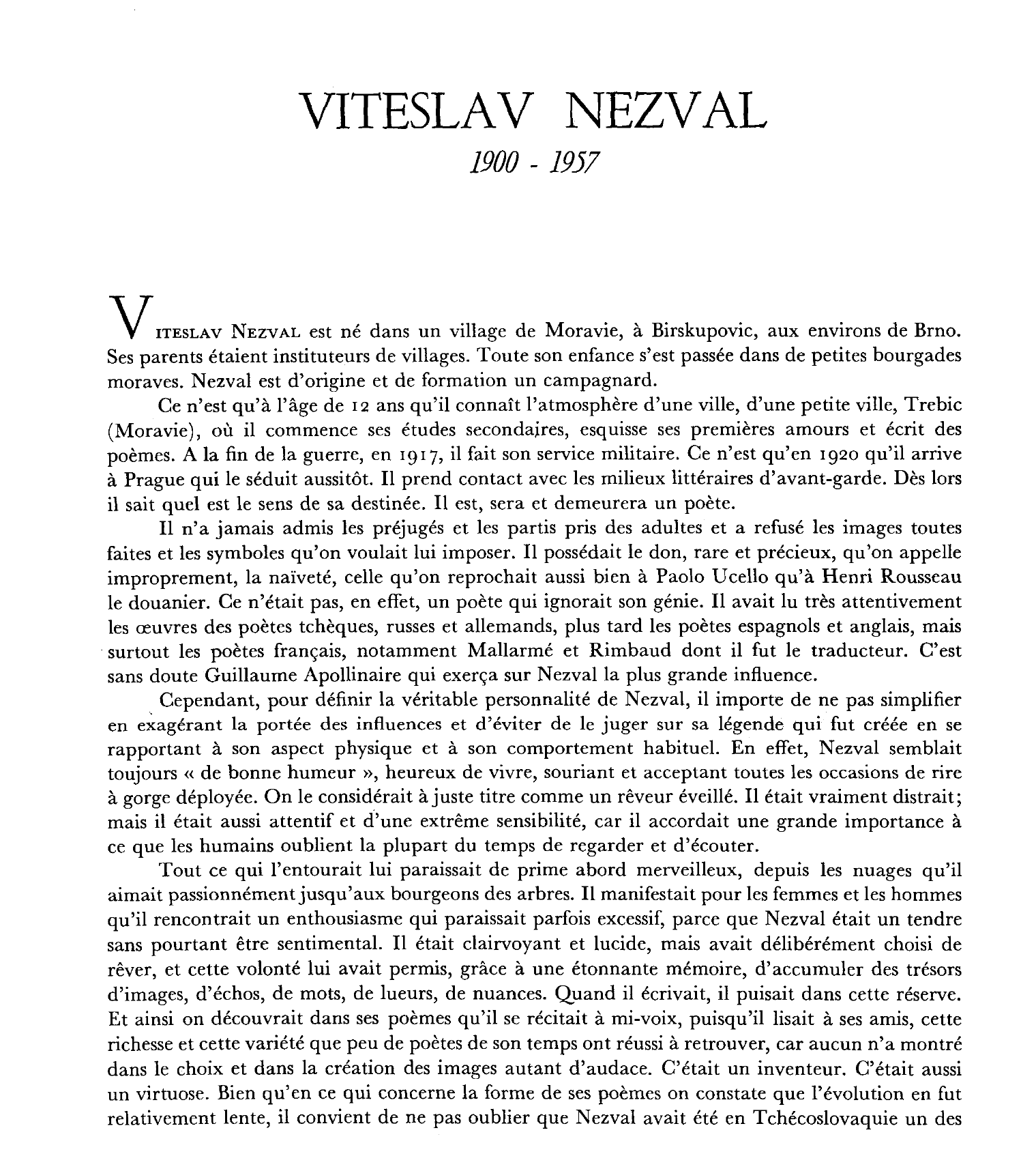 Prévisualisation du document VITESLAV NEZVAL