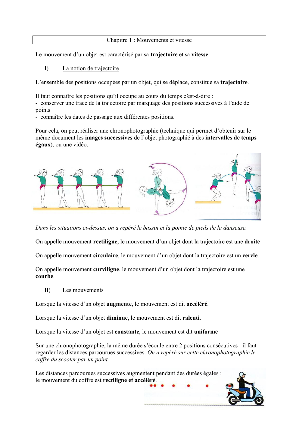 Prévisualisation du document Vitesse et mouvement physique chimie