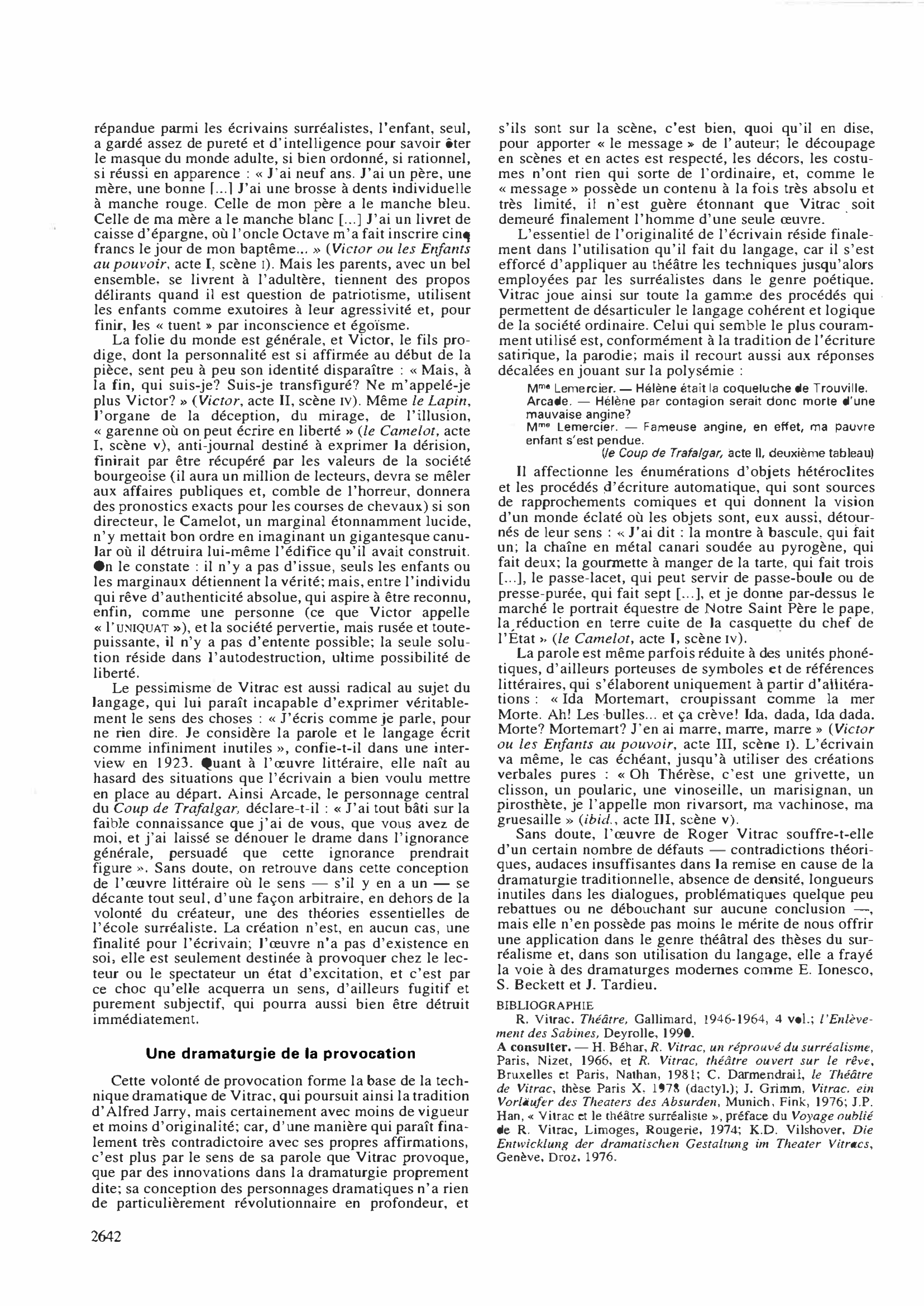 Prévisualisation du document VITRAC Roger : sa vie et son oeuvre