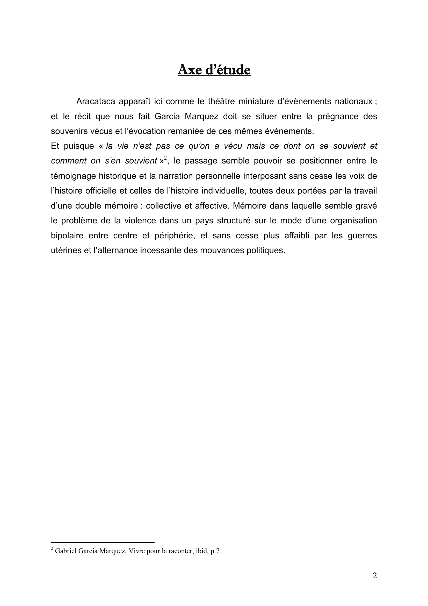 Prévisualisation du document Vivre pour la raconter Explication de texte pp. 55-56 - Gabriel Garcia Marquez
