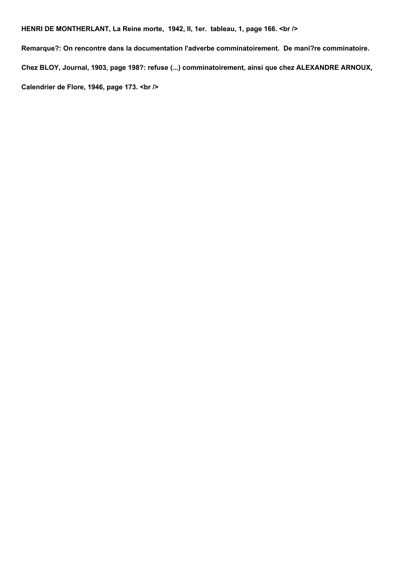 Prévisualisation du document Vocabulaire:
COMMINATOIRE, adjectif.
