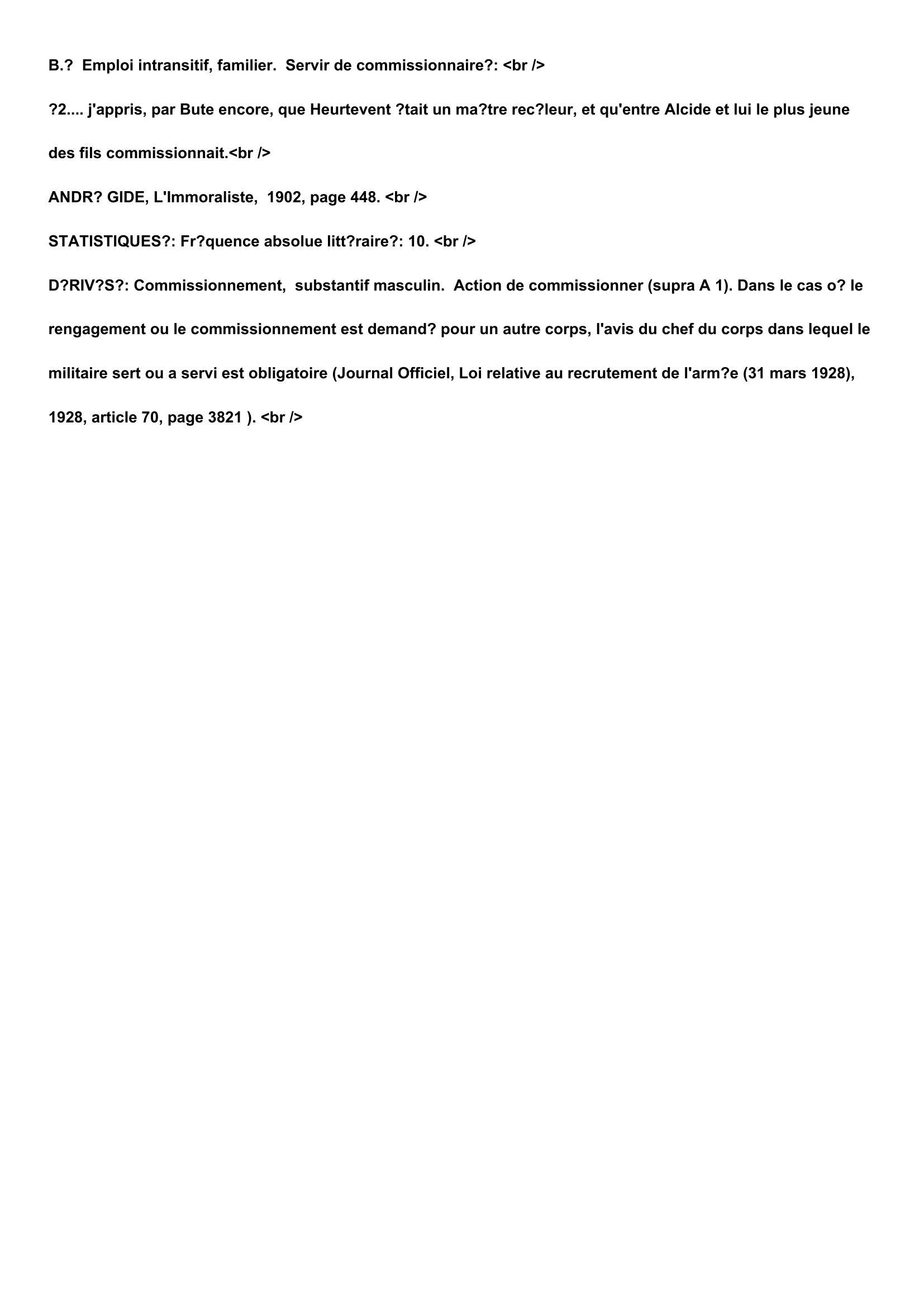 Prévisualisation du document Vocabulaire:
COMMISSIONNER, verbe.