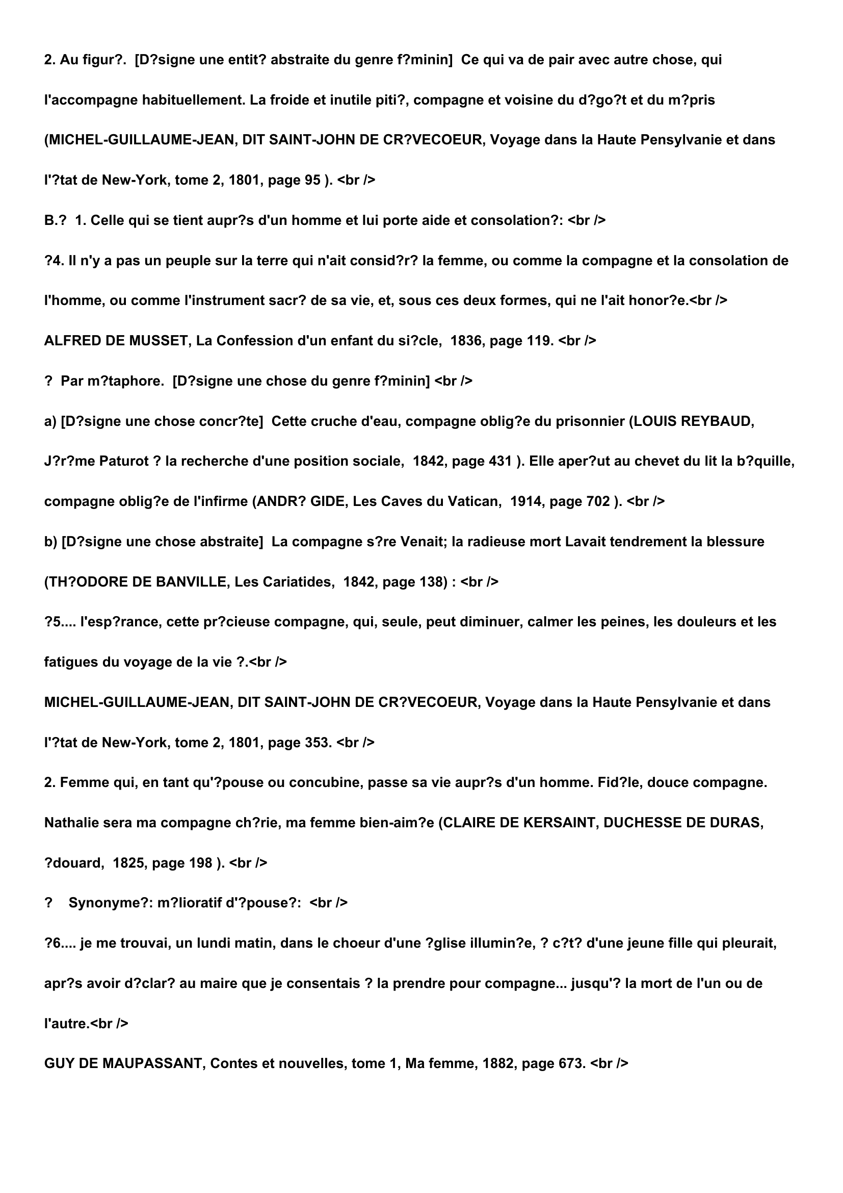 Prévisualisation du document Vocabulaire:
COMPAGNE, substantif féminin.