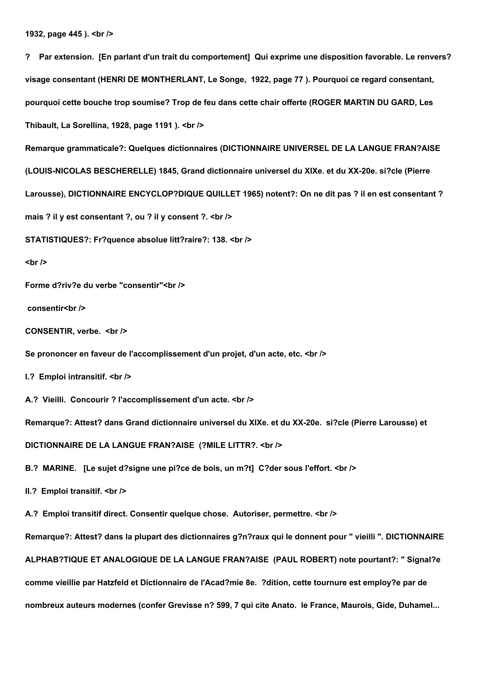 Prévisualisation du document Vocabulaire:
CONSENTANT, -ANTE, participe présent et adjectif.