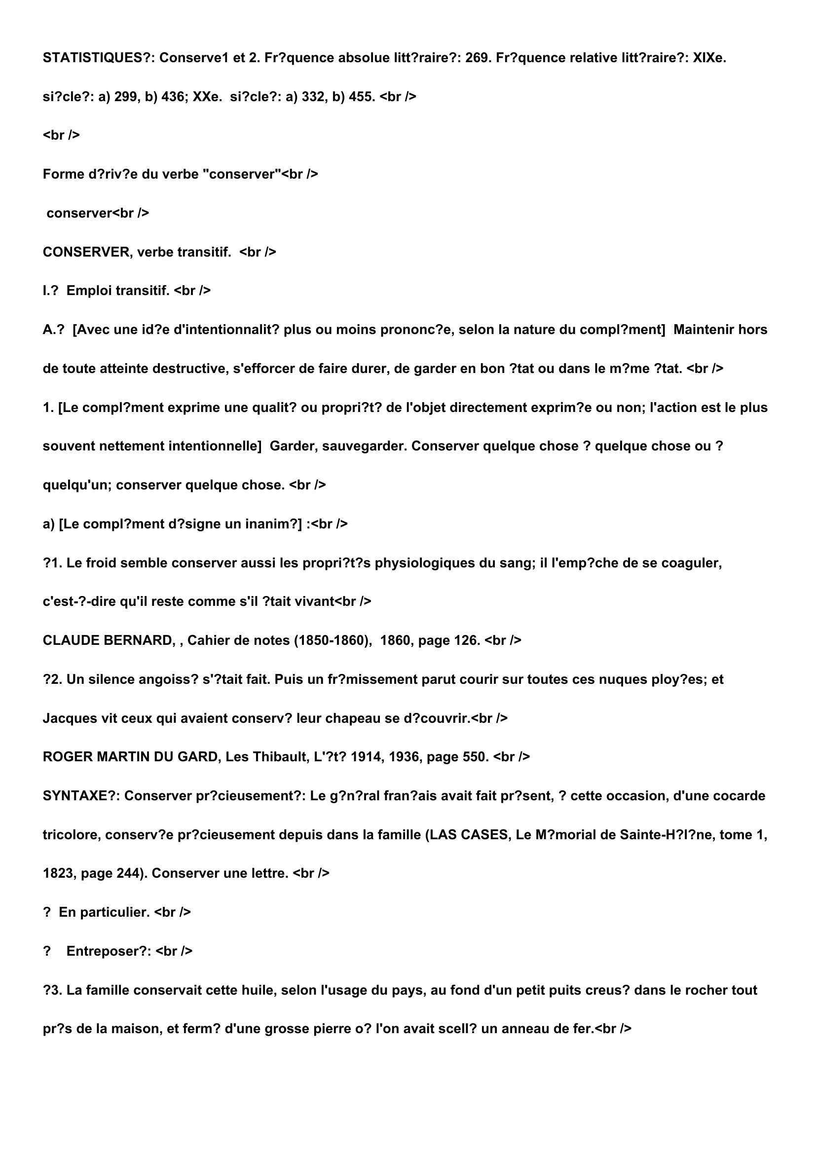 Prévisualisation du document Vocabulaire:
CONSERVE2, substantif féminin.