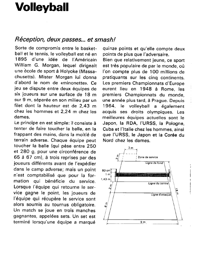 Prévisualisation du document Volleyball:Réception, deux passes.