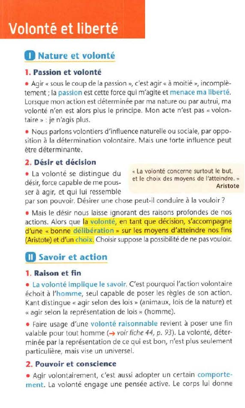 Prévisualisation du document Volonté et liberté
0

Nature et volont~

1. Passion et volonté
• Agir« sous le coup de la passion», c'est...