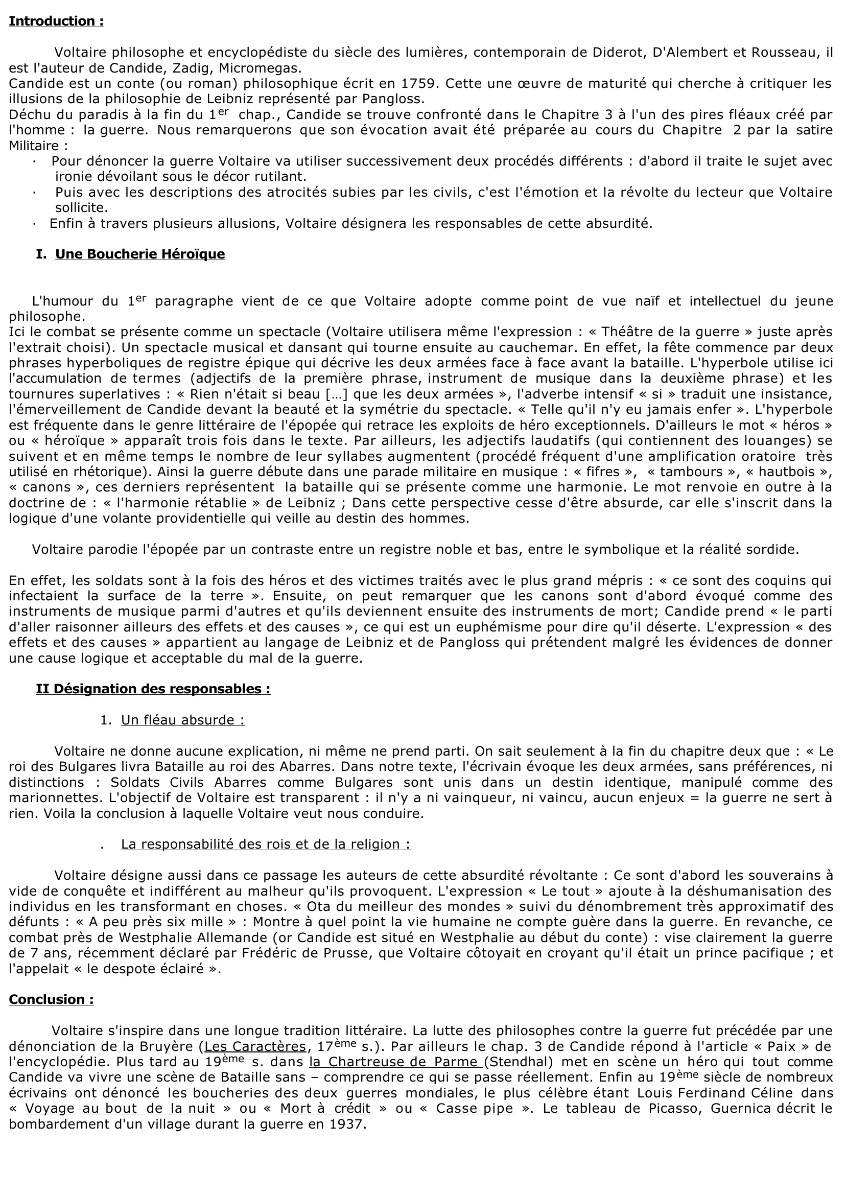 Prévisualisation du document Voltaire - Candide (Chapitre 3).