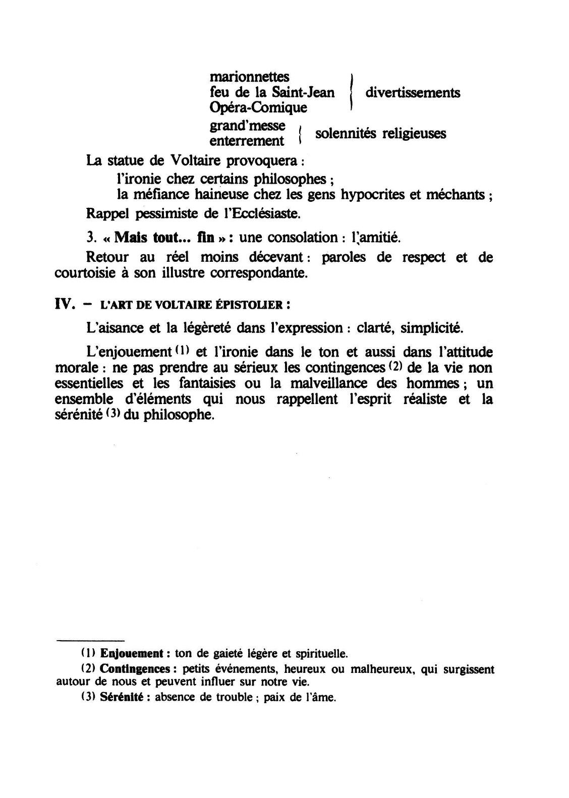 Prévisualisation du document VOLTAIRE : LETTRE A Mme NECKER SUR LA STATUE DE VOLTAIRE - Commentaire