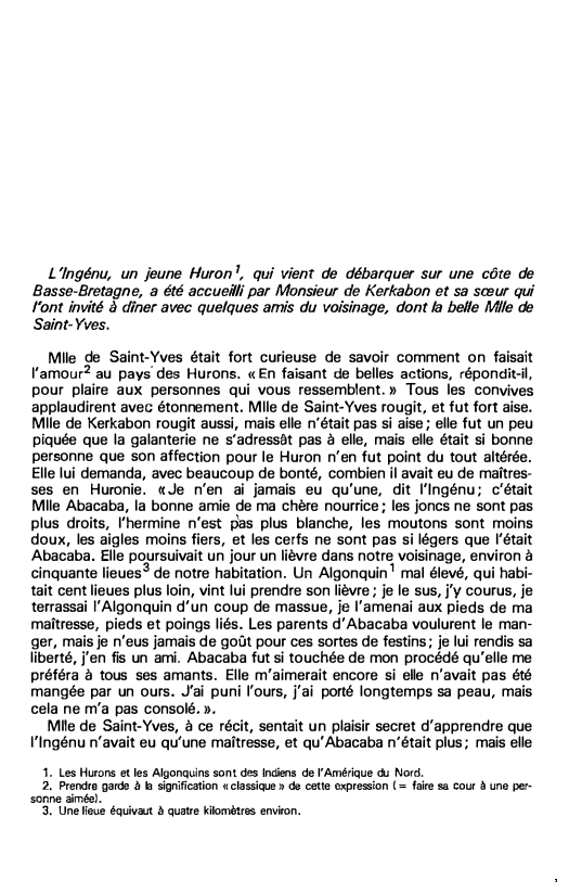 Prévisualisation du document Voltaire, L'Ingénu ( 1767). Commentaire
