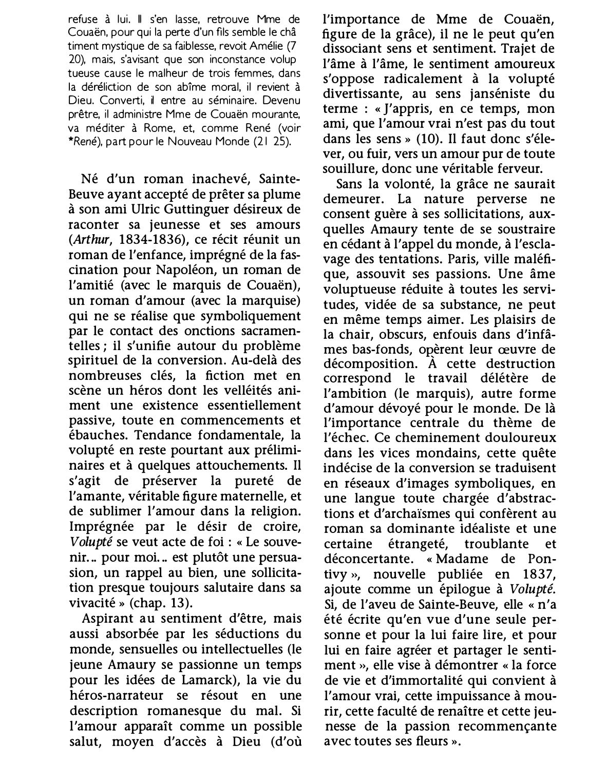 Prévisualisation du document VOLUPTÉ. Roman de Charles Augustin Sainte-Beuve (résumé et analyse de l'oeuvre)
