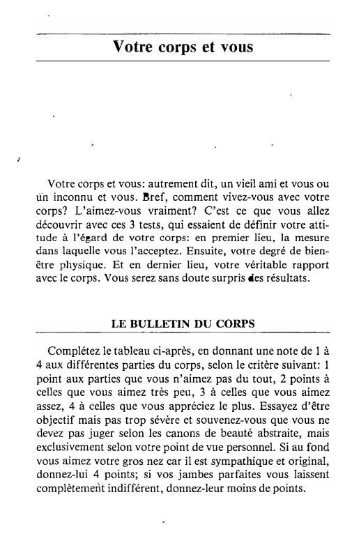 Prévisualisation du document Votre corps et vous

Votre corps et vous: autrement dit, un vieil ami et vous ou
ûn inconnu et vous....