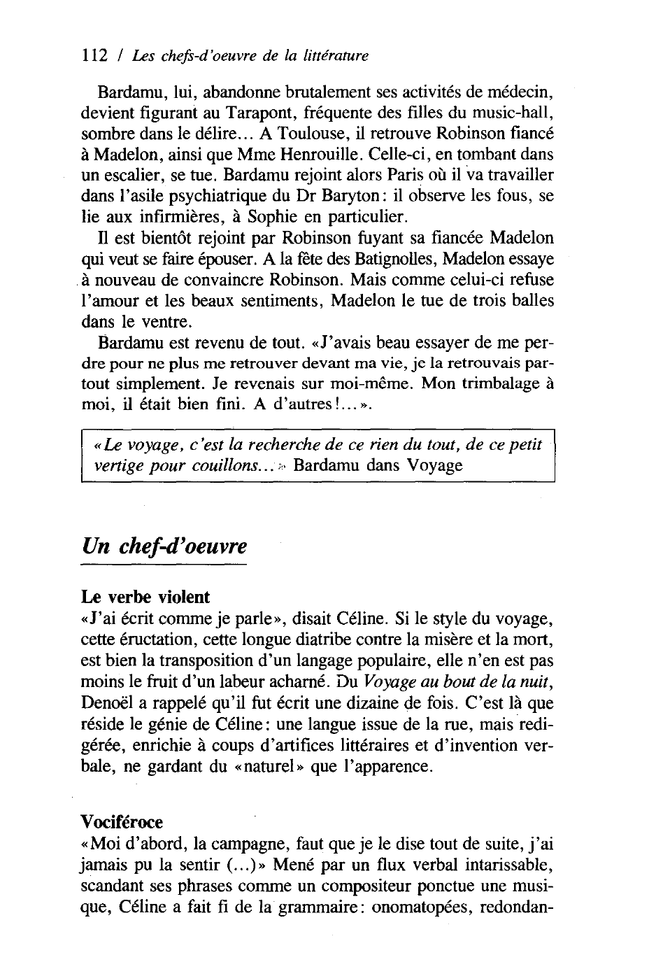 Prévisualisation du document Voyage au bout de la nuit 1932 Louis-Ferdinand Céline (1894-1961)