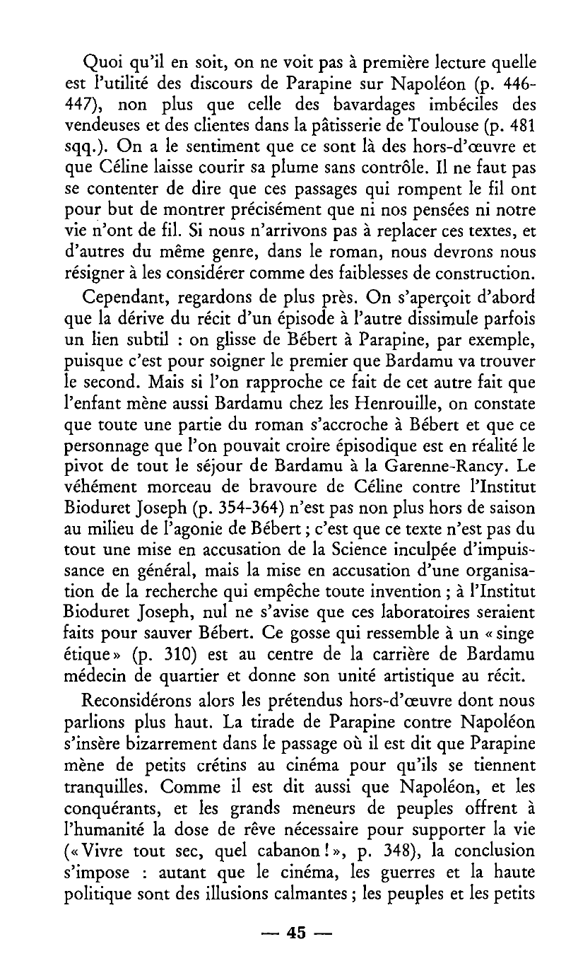 Prévisualisation du document Voyage au bout de la nuit de Céline: Problèmes de structures Le sens général du roman