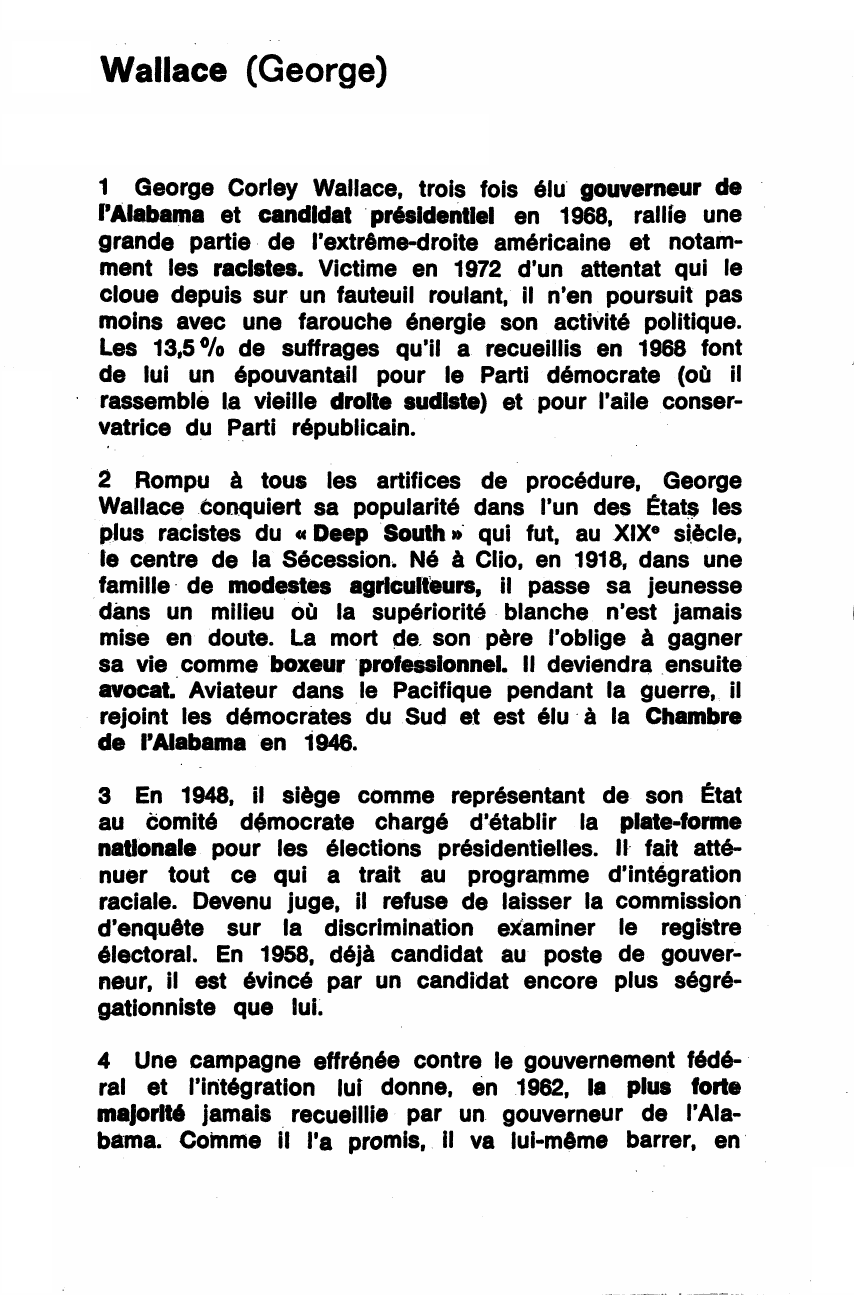Prévisualisation du document Wallace (George)