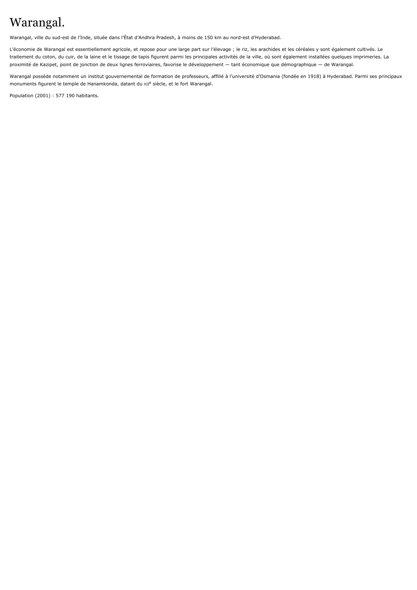 Prévisualisation du document Warangal.