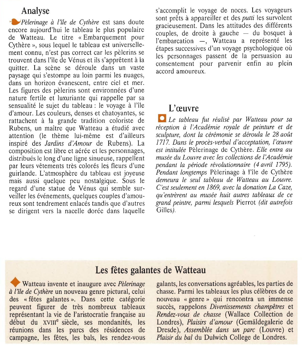 Prévisualisation du document WATTEAU Antoine : PÈLERINAGE À L'ÎLE DE CYTHÈRE