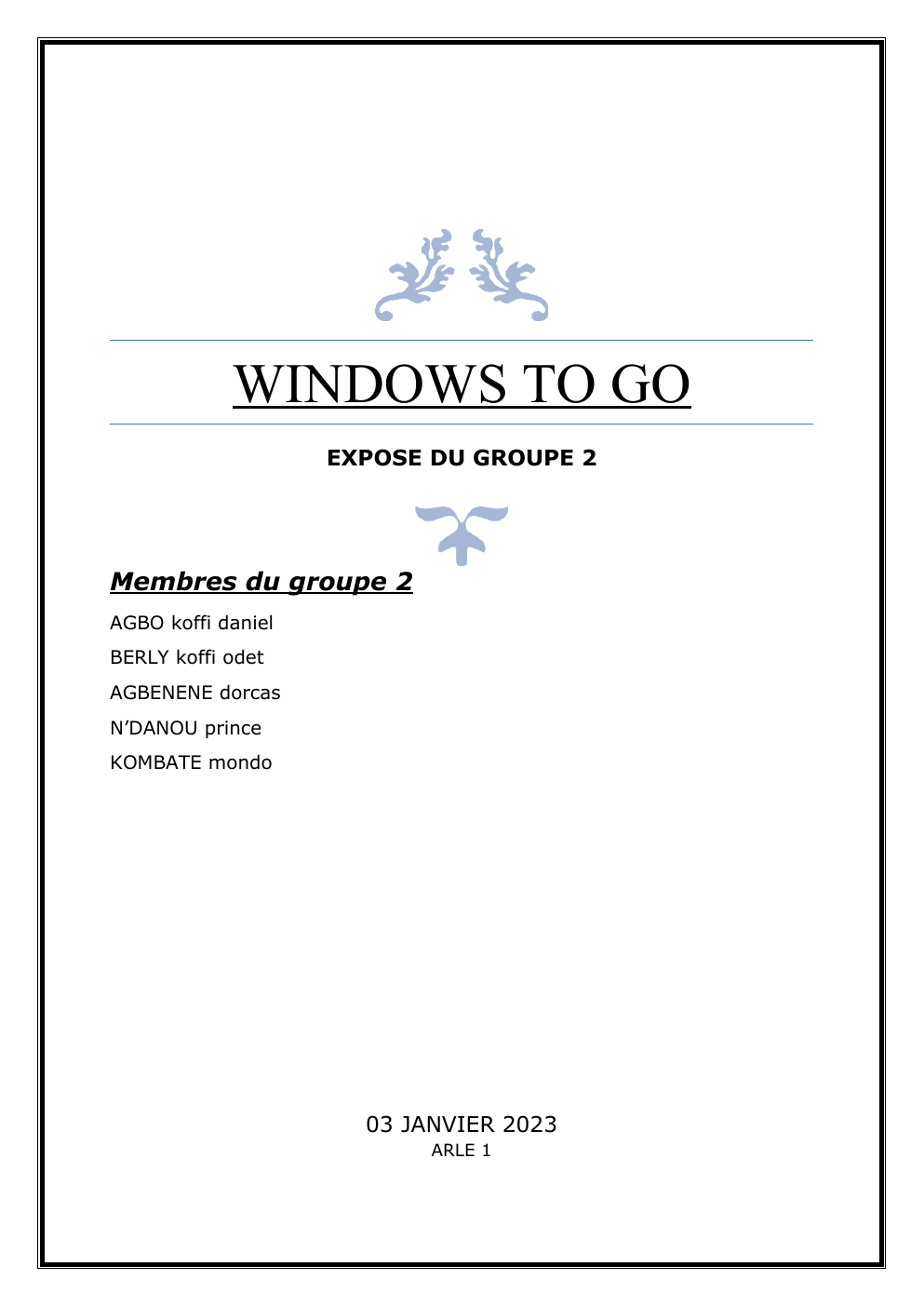 Prévisualisation du document windows to go