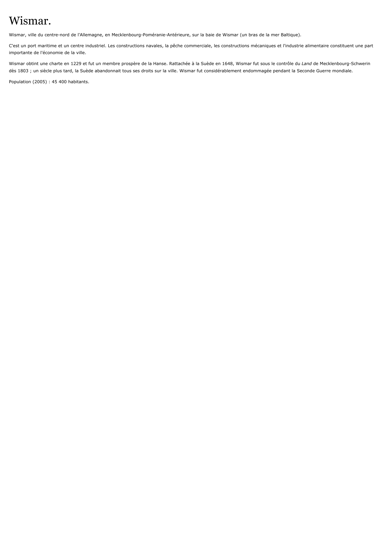 Prévisualisation du document Wismar.
