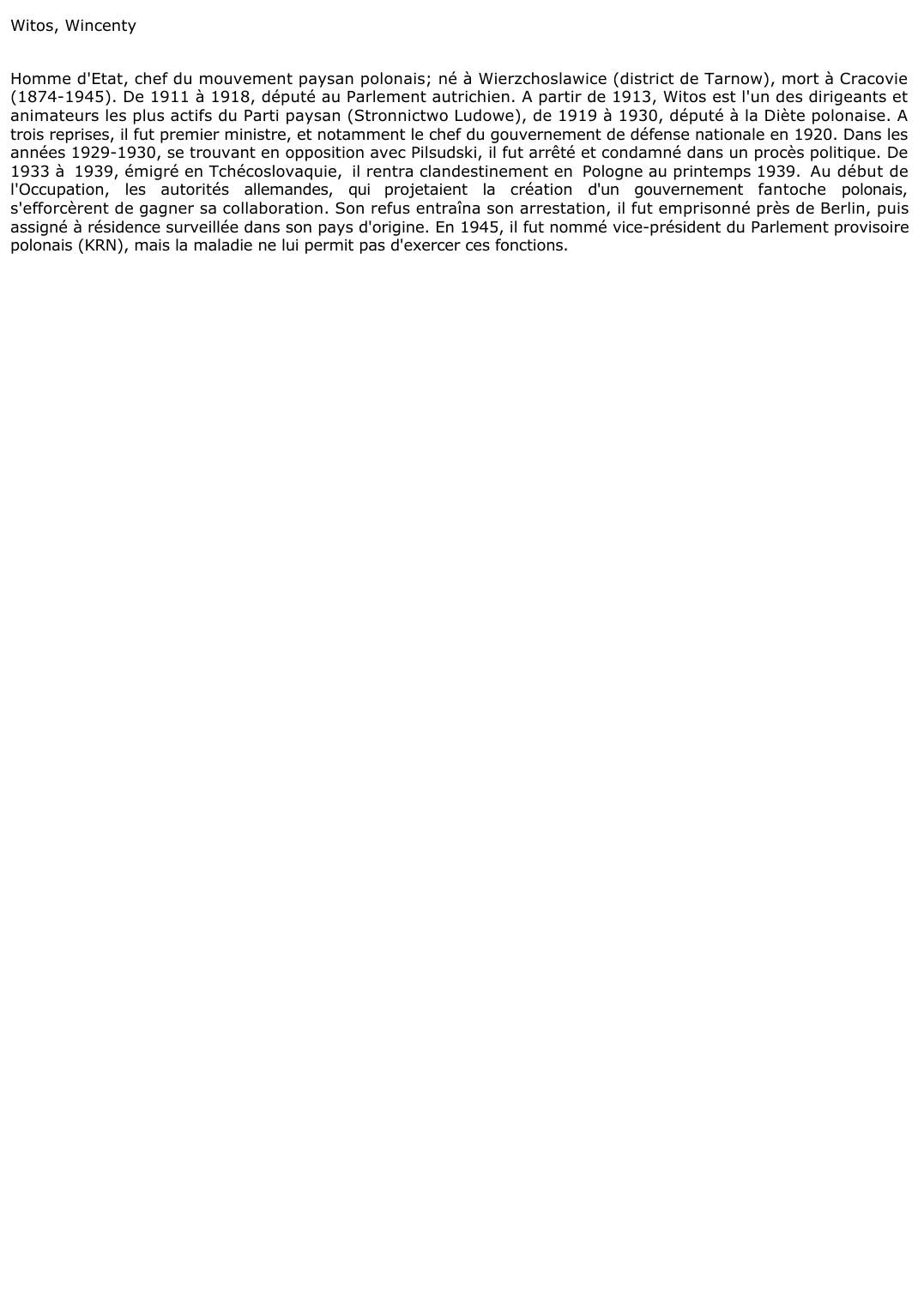 Prévisualisation du document Witos, Wincenty
