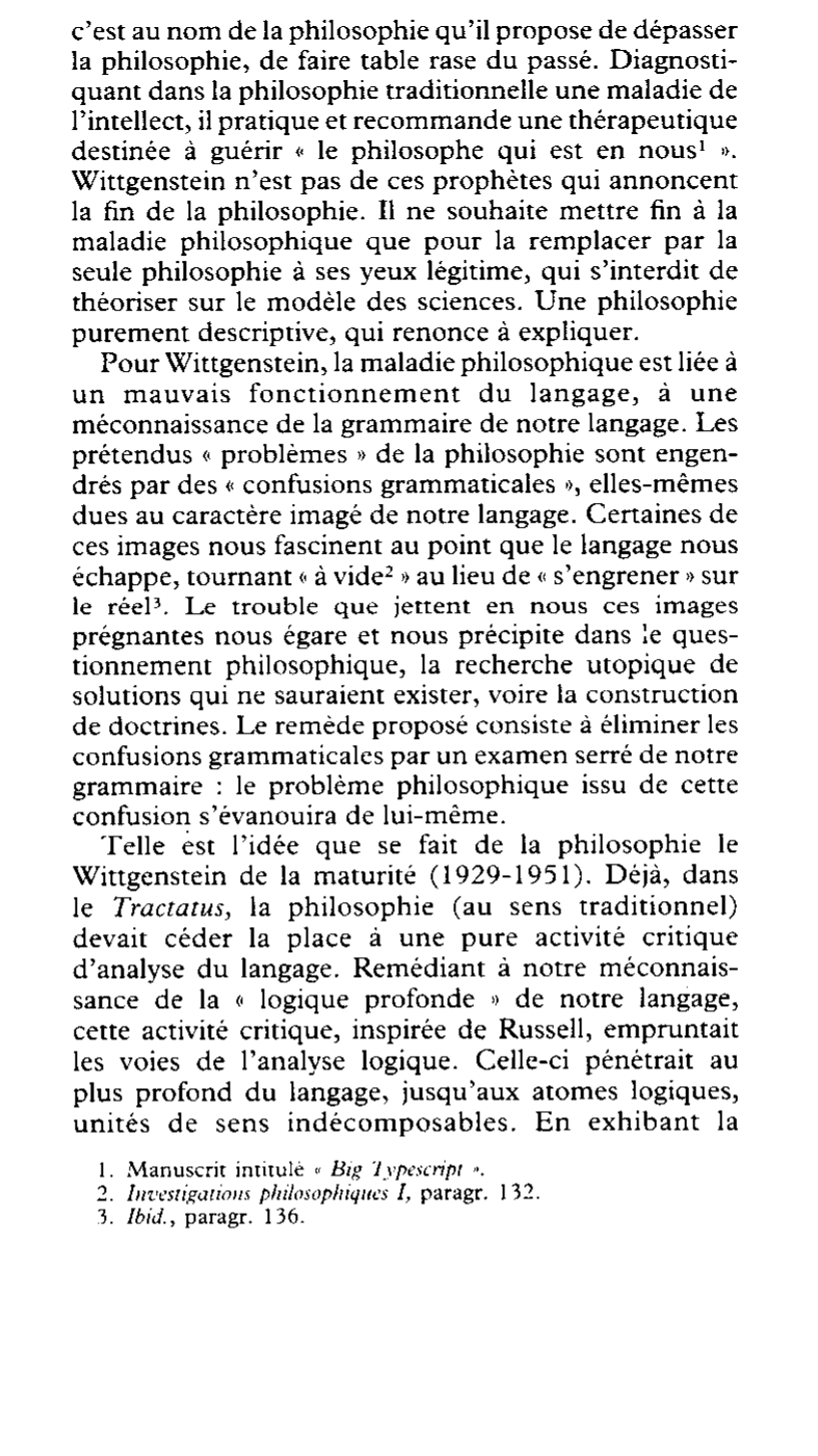 Prévisualisation du document WITTGENSTEIN  : Tractatus logico-philosophicus Recherches1 philosophiques