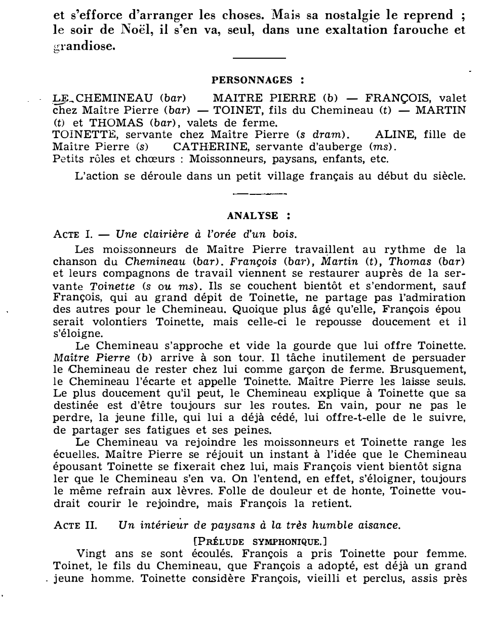 Prévisualisation du document Xavier LEROUX: LE CHEMINEAU  (résumé et analyse de l’œuvre – Répertoire lyrique)
