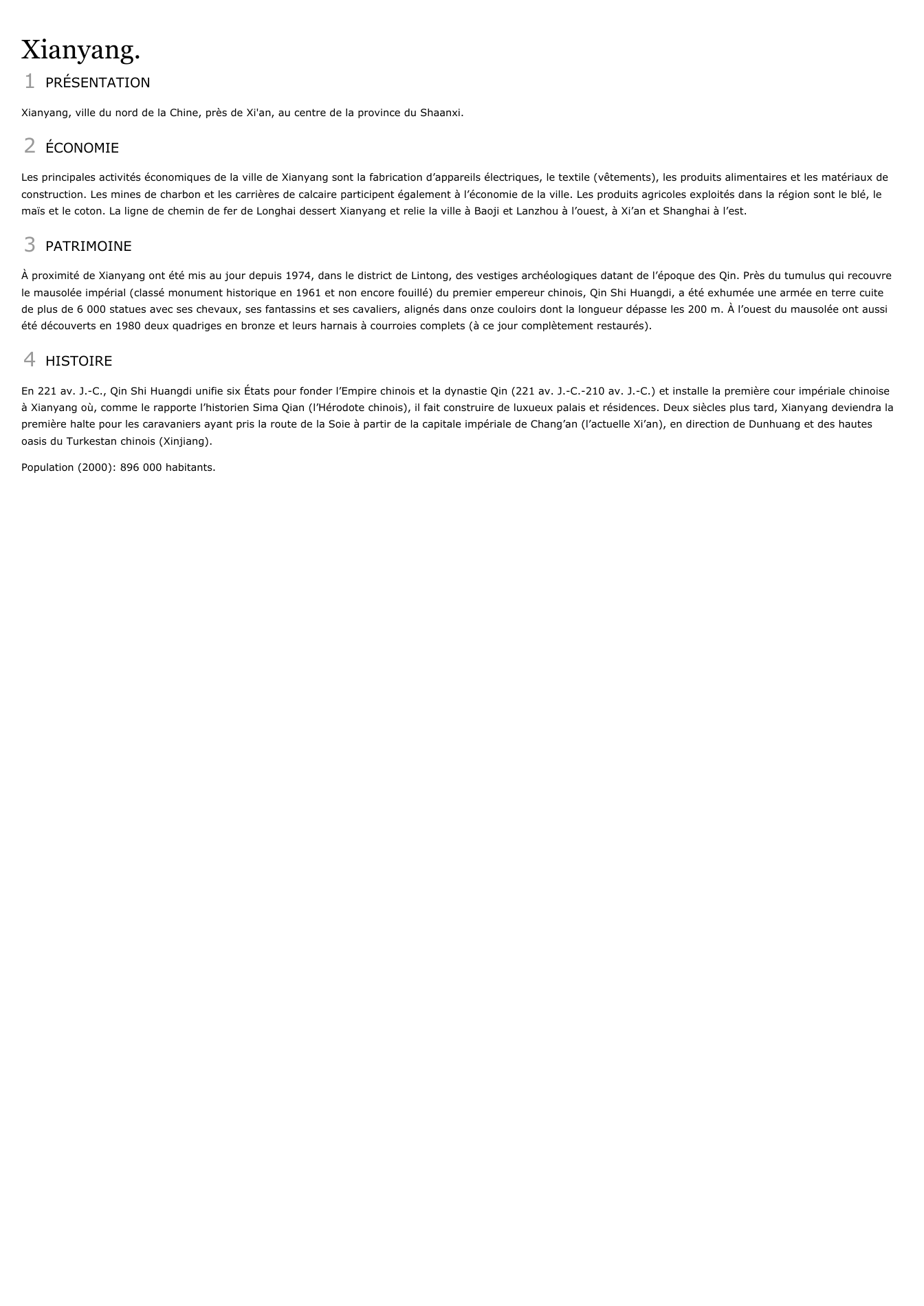 Prévisualisation du document Xianyang.