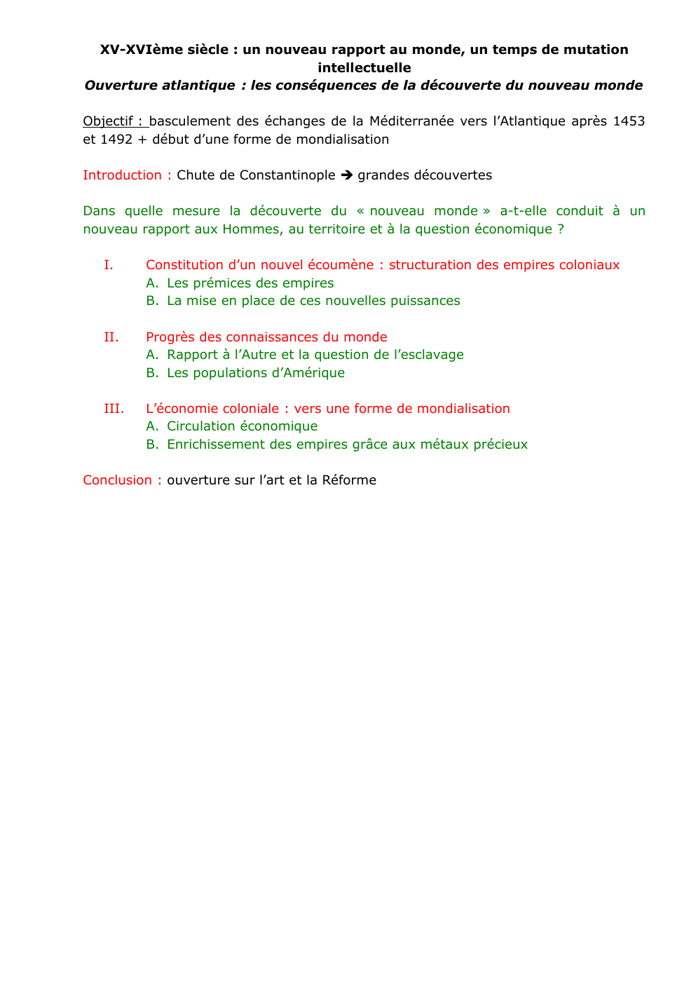 Prévisualisation du document XV-XVIème siècle : un nouveau rapport au monde, un temps de mutation intellectuelle