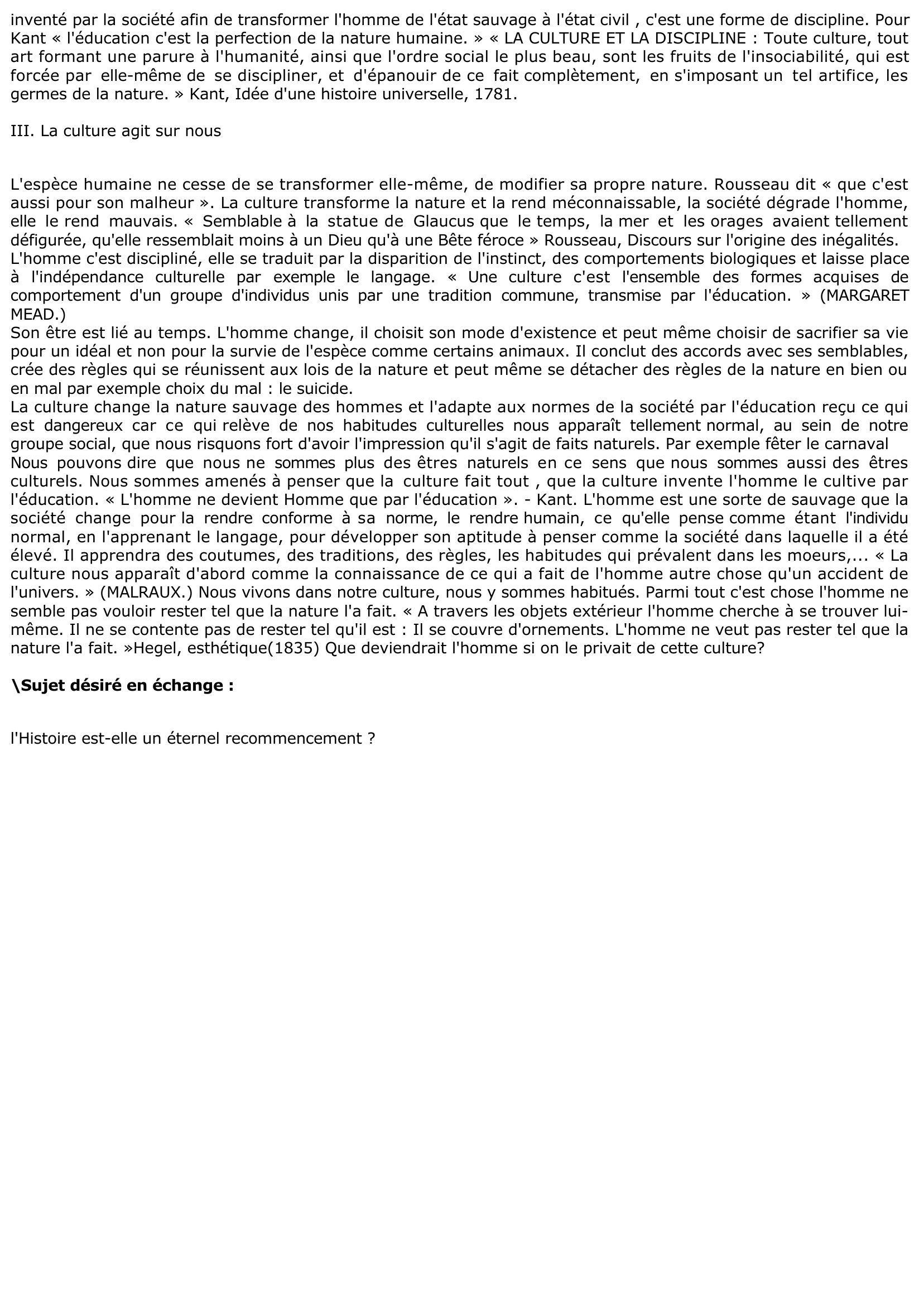 Prévisualisation du document Y a-t-il quelque chose de naturel en l'homme ?