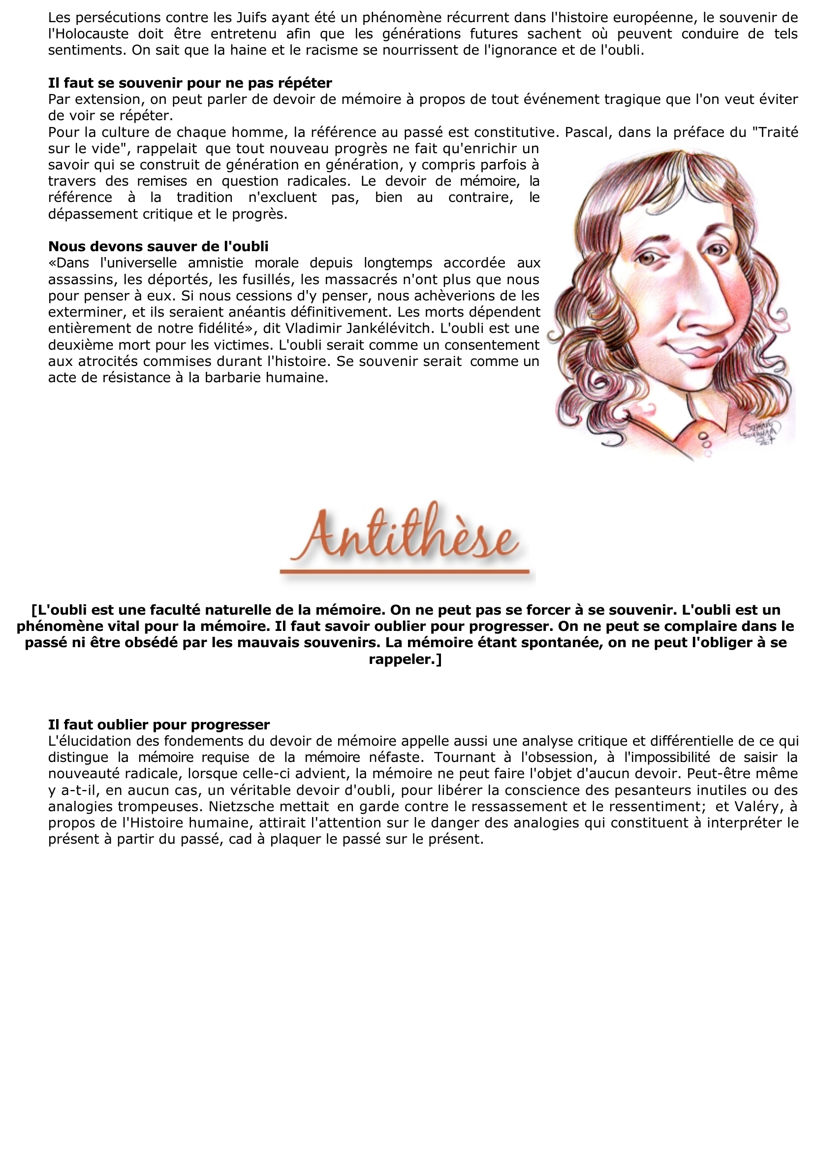 Prévisualisation du document Y a-t-il un devoir de mémoire ?