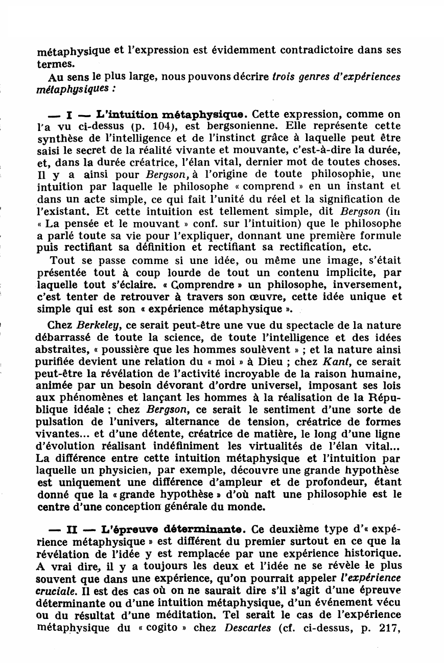 Prévisualisation du document Y a-t-il une expérience en métaphysique ?