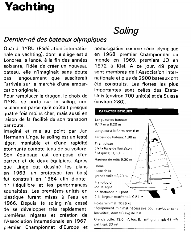Prévisualisation du document Yachting:Soling (sport).
