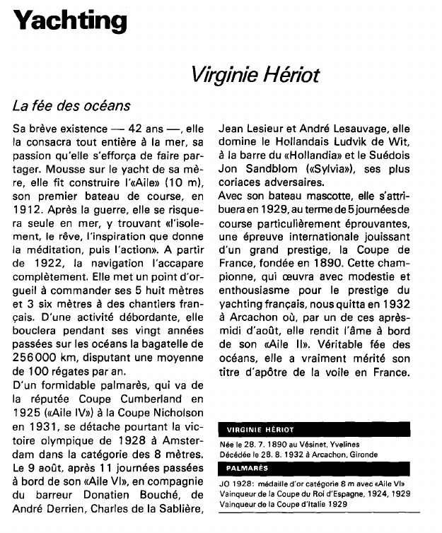 Prévisualisation du document Yachting:Virginie Hériot (sport).