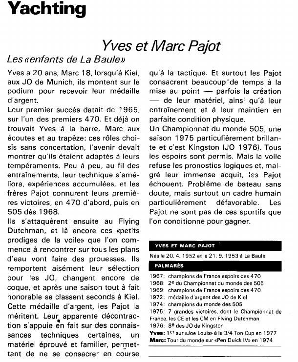 Prévisualisation du document Yachting:Yves et Marc Palot (sport).