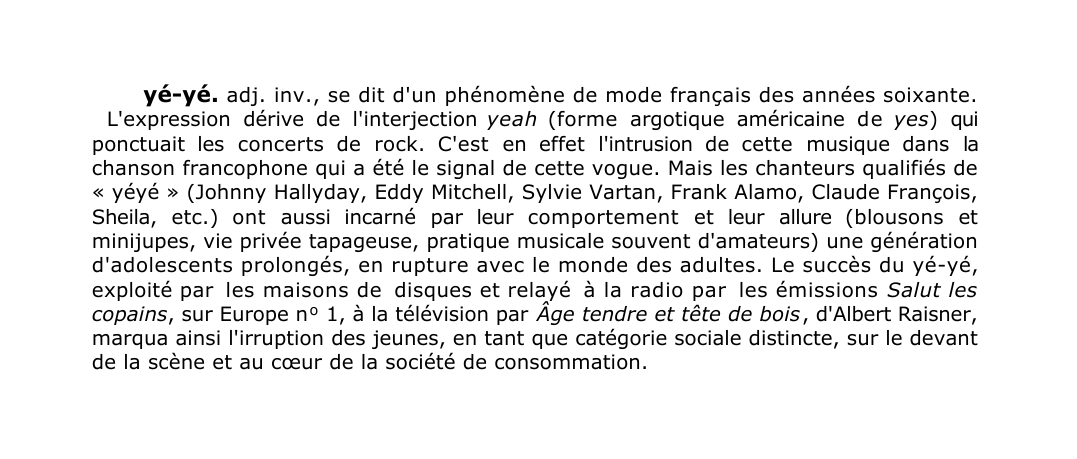 Prévisualisation du document yé-yé.