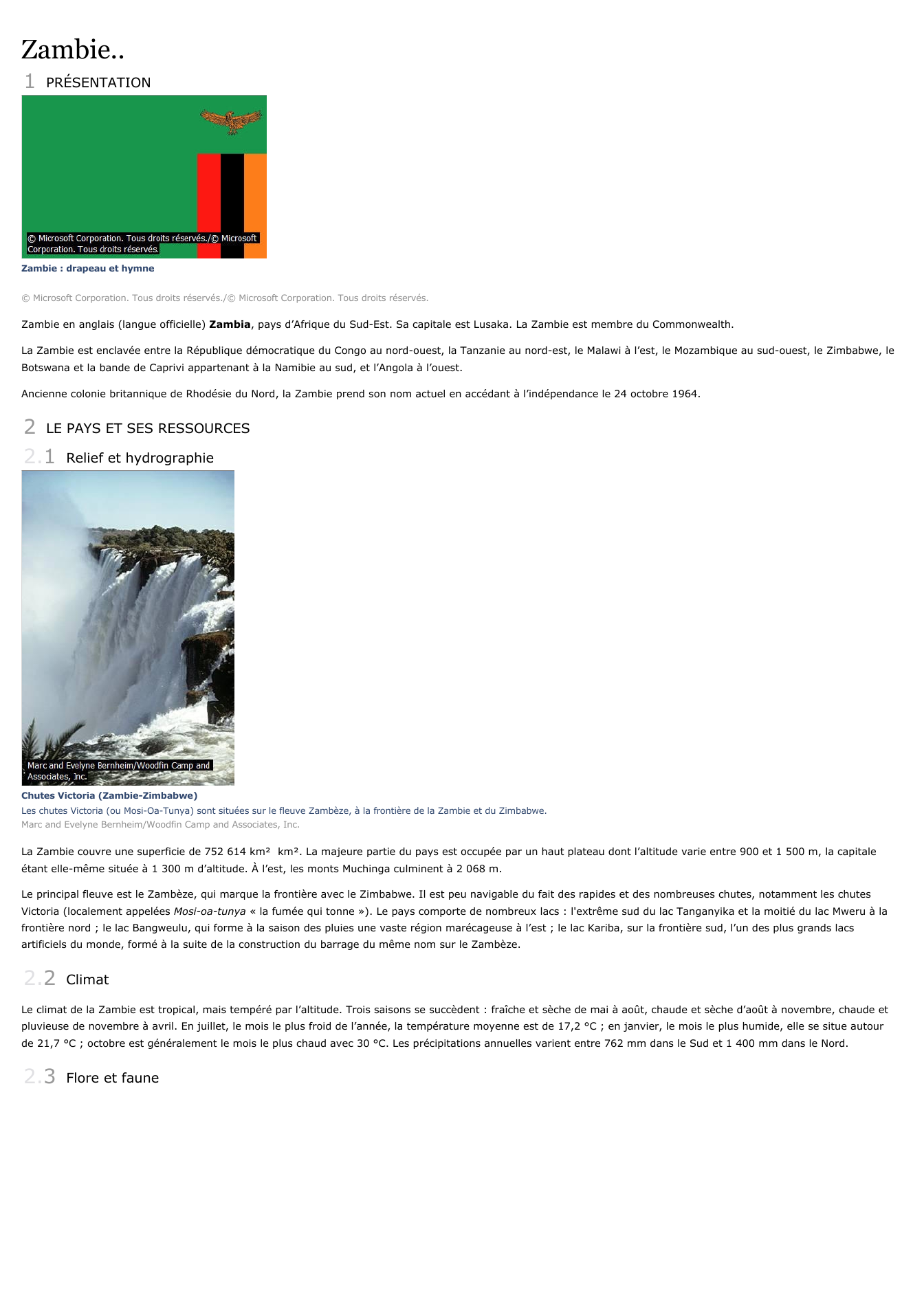 Prévisualisation du document Zambie.