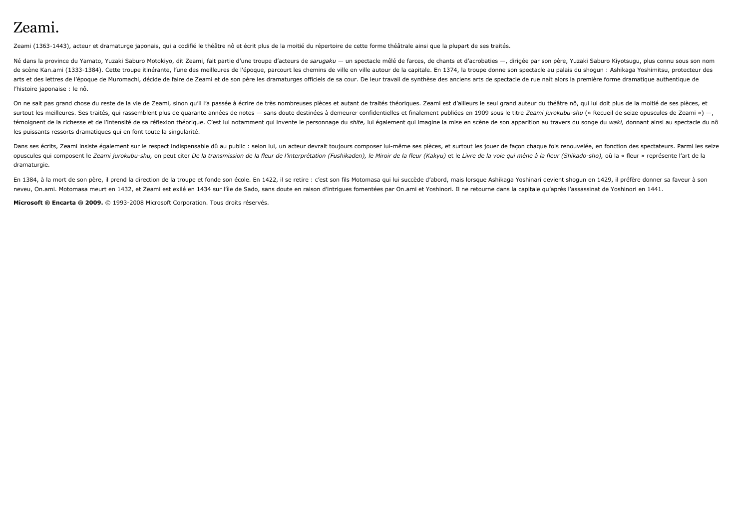 Prévisualisation du document Zeami.