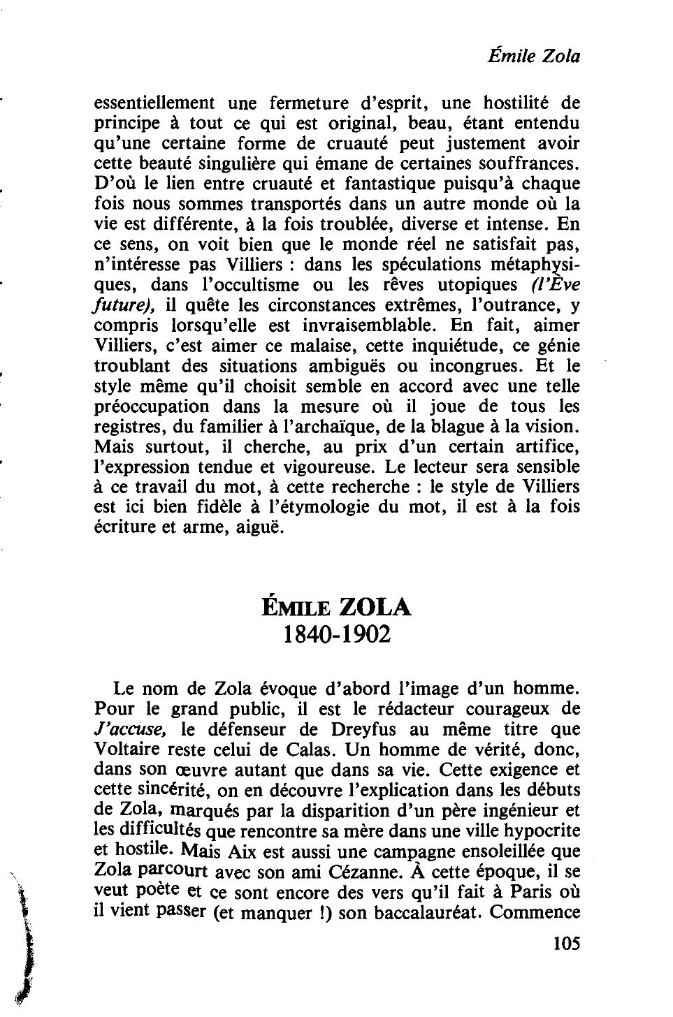 Prévisualisation du document Zola, Émile