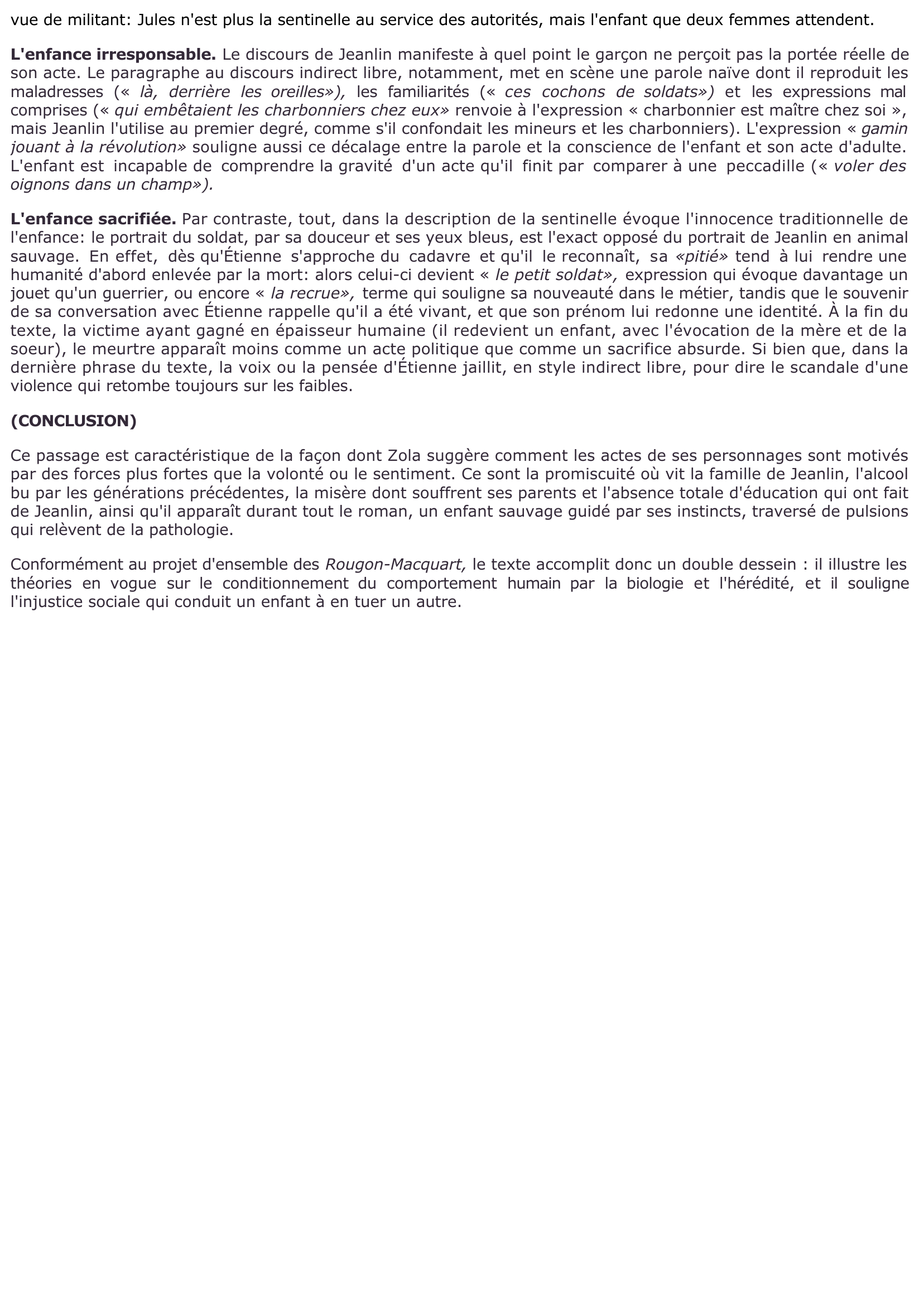Prévisualisation du document Zola : Germinal - 
Sixième partie, chapitre IV