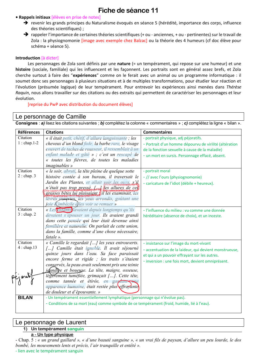 Prévisualisation du document Zola: Thérèse Raquin (étude des personnages)