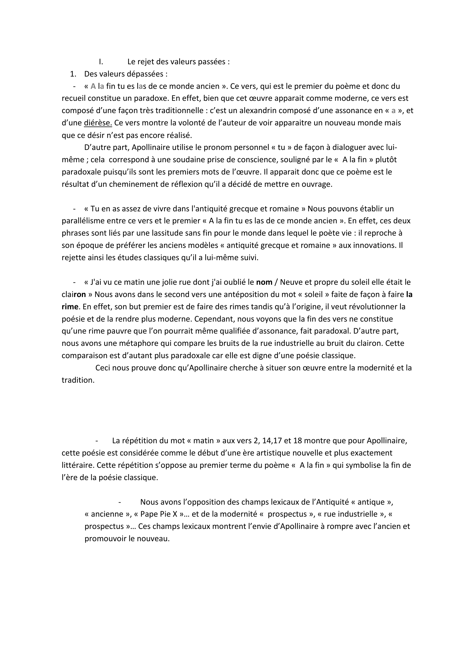 Prévisualisation du document Zone, Apollinaire (commentaire)